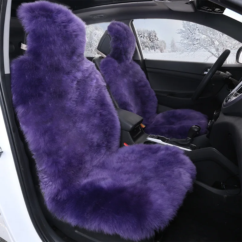 100% Australian Pure Natural Fur Seat Cover 5 Seats Whole Vehicle Seat Cover Sheepskin Winter Car Cushion