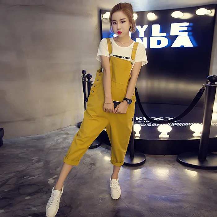 

Women`s Large Size Suspender 4XL Fat MM Trousers Women Trousers Casual High Waist Overalls Autumn Summer Jumpsuits Female Long