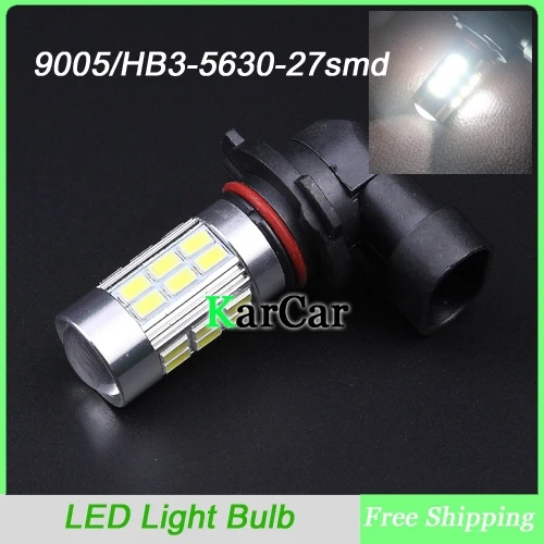 

HB3 LED Fog Lights 5630 27 LED Car Daytime Driving Lights, High Power 9005 DRL Light Bulbs Free Shipping