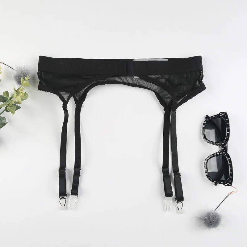 Missomo Woman Slim Garter Mesh Openwork Sexy Perspective Solid Color 2018 Autumn New Elegant Decoration Lingerie