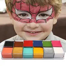 1 шт. Хэллоуин Рождественский бал драма тела Картина маслом цветная Косметика Палитра 12-Цвет маска для лица масло для тела живопись на холсте для макияжа