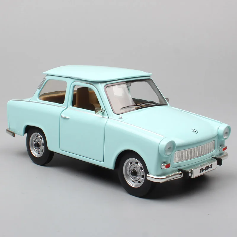 Kid's 1 24 классический винтажный немецкий DDR The Trabant 601 S P601 Trabbi DeLuxe 1966 литье под давлением масштабная модель Машинки Игрушки Миниатюрные модели