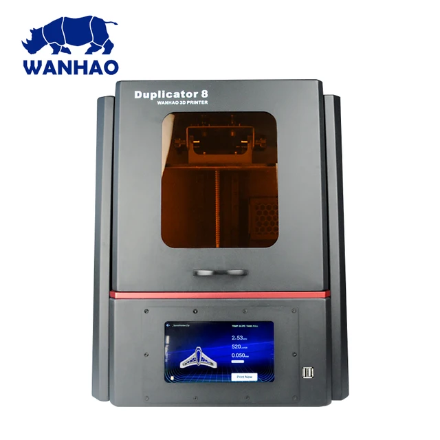 Special Price 2018 newest WANHAO biggest DLP LCD SLA Resin Jewelry Dental 3D Printer D8 with 8.9 inch LCD screen and WiFi function
