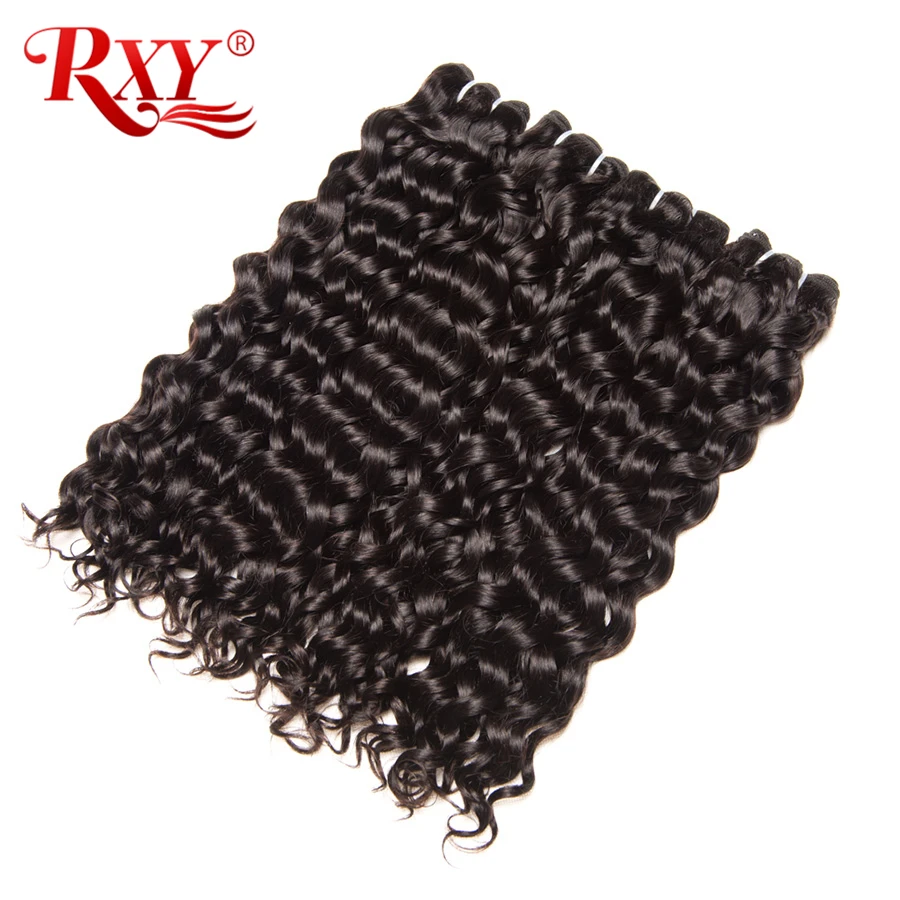 Brazilian Water Wave Human Hair Weave Bundles With Closure RXY Remy Hair Pre Pluck Ear To Ear Lace Frontal Closure With Bundles (2)