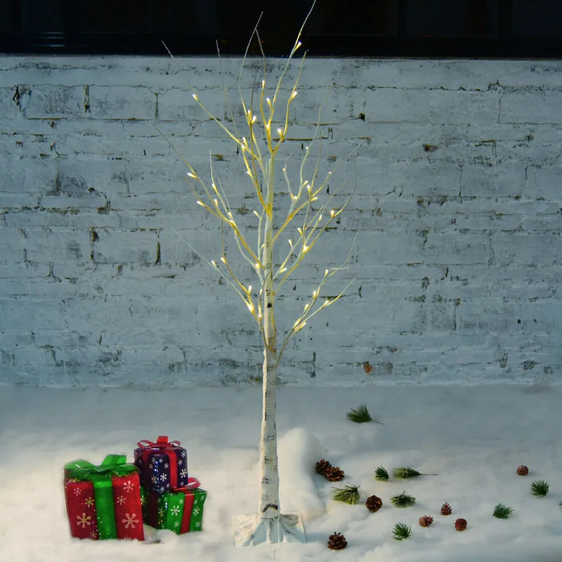 

New LED Silver Birch Twig Tree Lights Warm White Lights White Branches for Christmas Home Party Wedding SF66