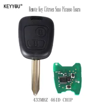 KEYYOU Car remote control Key 2 Buttons 433Mhz For Citroen Saxo Picasso Xsara Berlingo SX9 Blade
