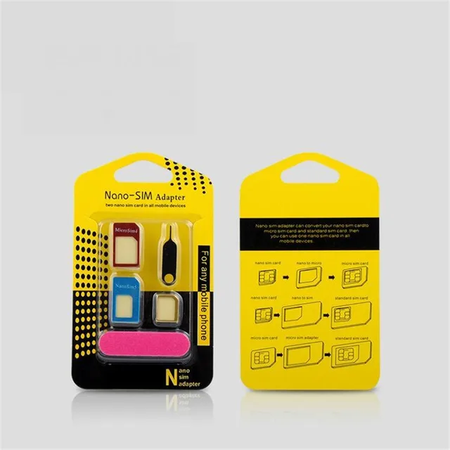 Metal All 4 8 In 1 Nano Sim Card To Micro Sim Nano Micro To Mini Sim