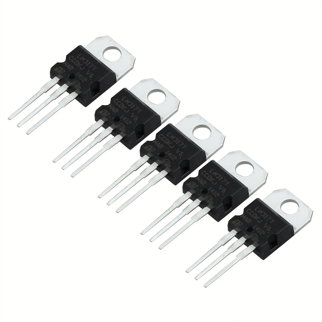 

10PC / L317 / LM317 / LM317T TO220 1.2V voltage regulator for 37V 1.5A To Black