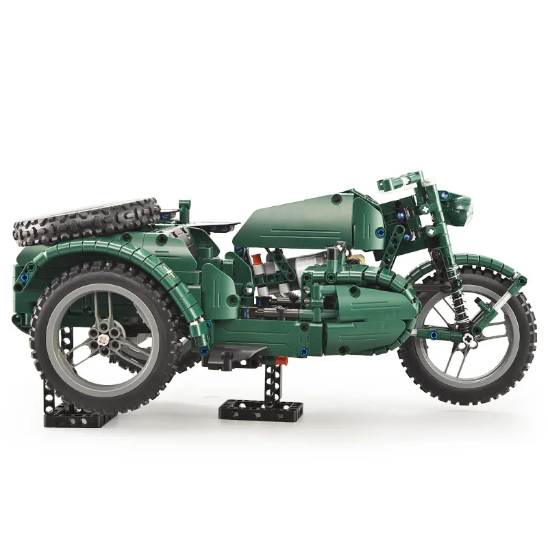 Military Series RC Motorcycle Compatible Legoingly Technic Remote Control Car Model Army Soldiers Vehicles Toys for Children