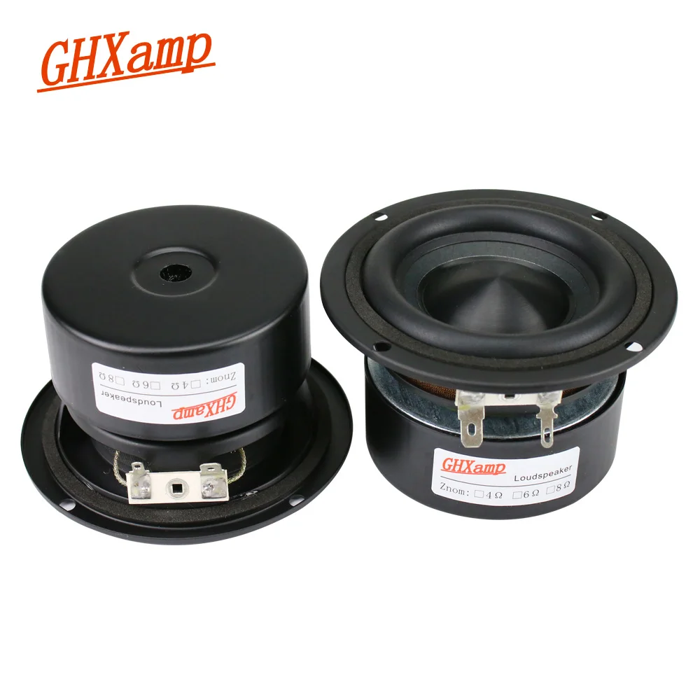 GHXAMP 2 шт. 3 дюймовый динамик вуфера 8 Ом 25 Вт Hifi сабвуфер громкоговоритель домашний