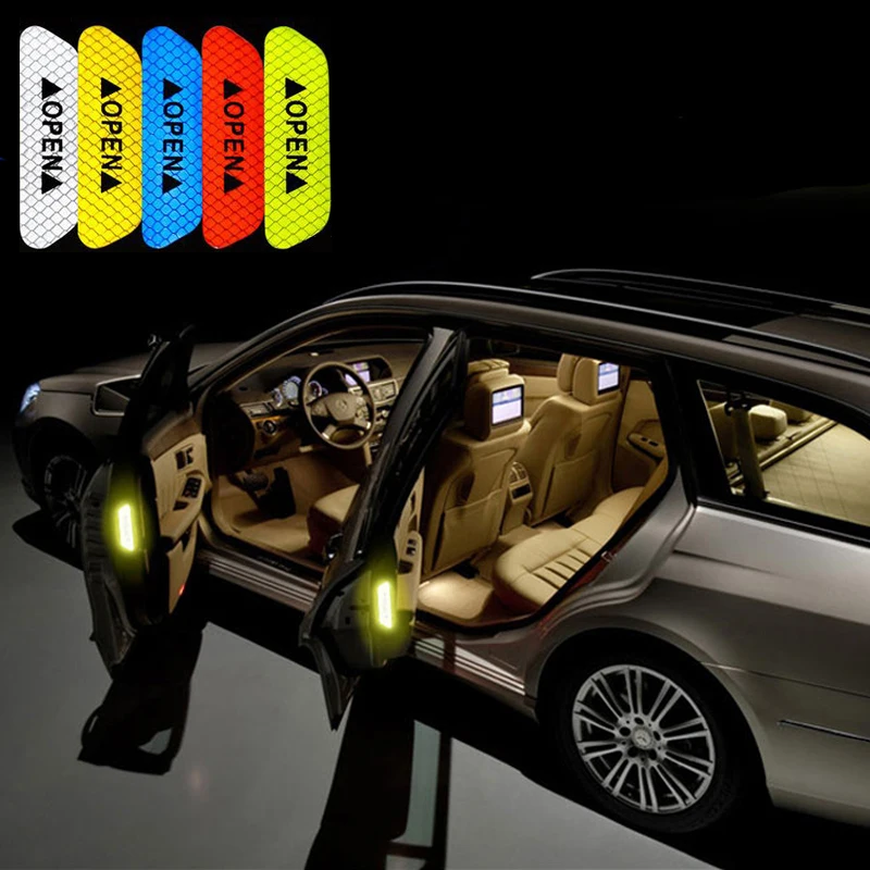 4 шт. светоотражающие полосы для Skoda Superb Octavia A7 A5 2 Fabia Rapid Yeti Citroen C4 C5 C3 Grand|Тюнинговые
