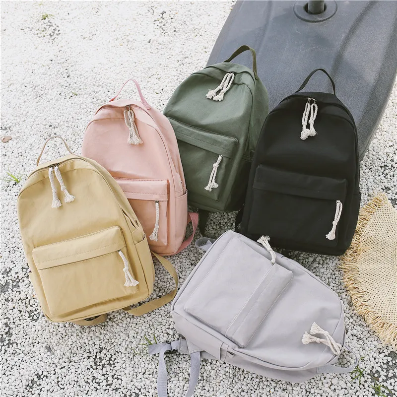 DCIMOR النساء Preppy الحقائب المدرسية للمراهقين الإناث قماش السفر أكياس اليابانية نمط المرأة على ظهره محمول Bagpack عودة حزمة