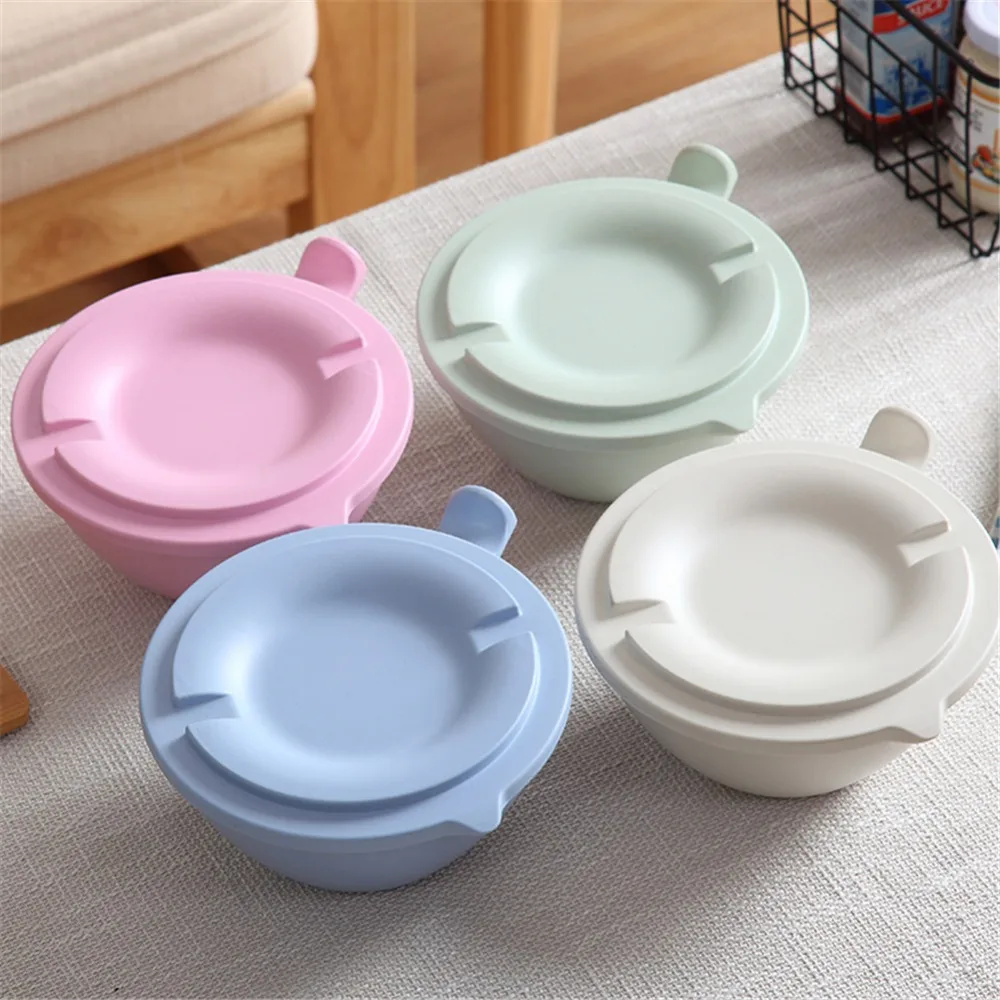 

Bamboo Fiber Japanese Style Instant Noodle Bowl Environmental Protection Home Large Size Soup Bowl With Lid and Chopsticks