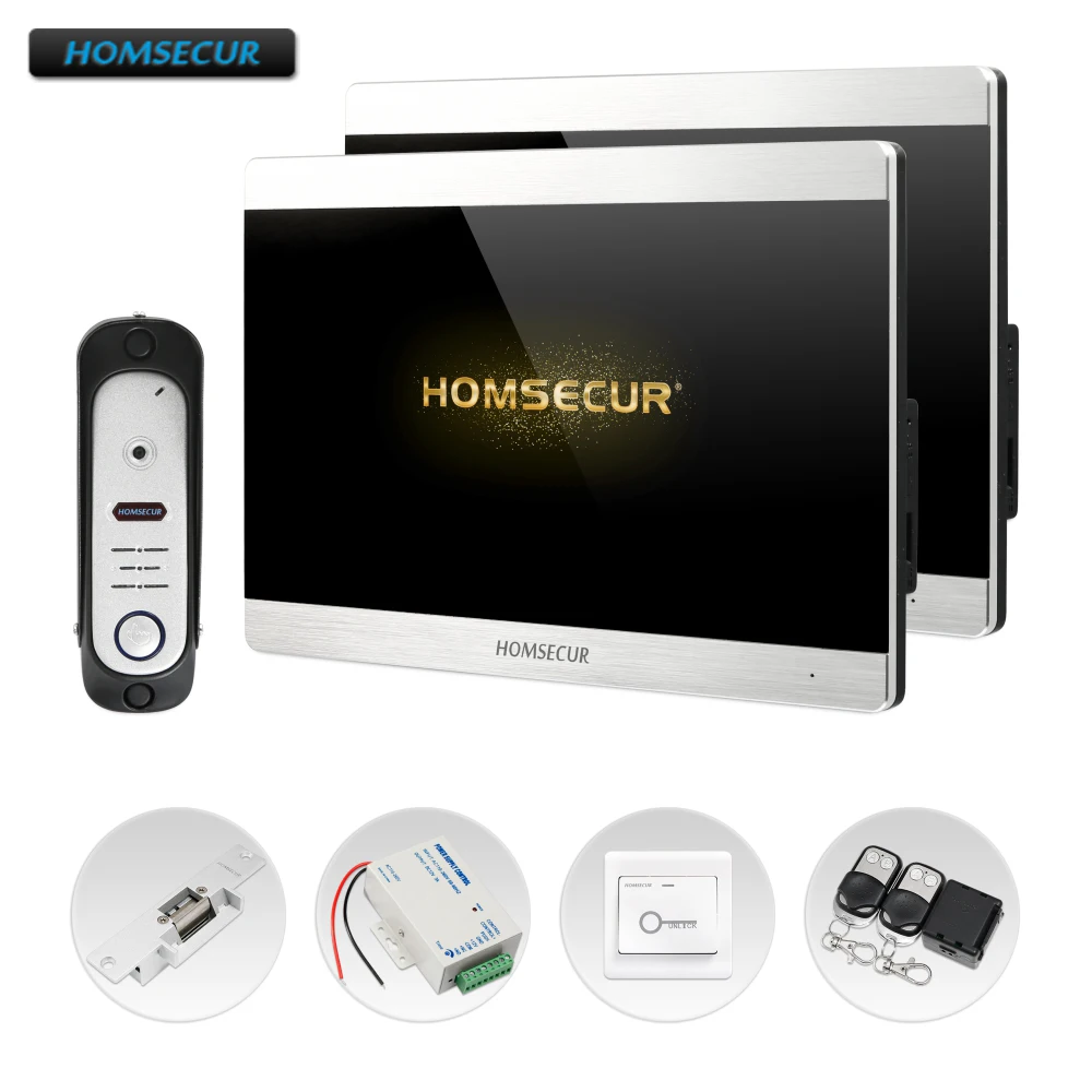 

HOMSECUR 4 Wire AHD Hands-free Video&Audio Home Intercom with Motion Detection BC051HD-S+BM715HD-S