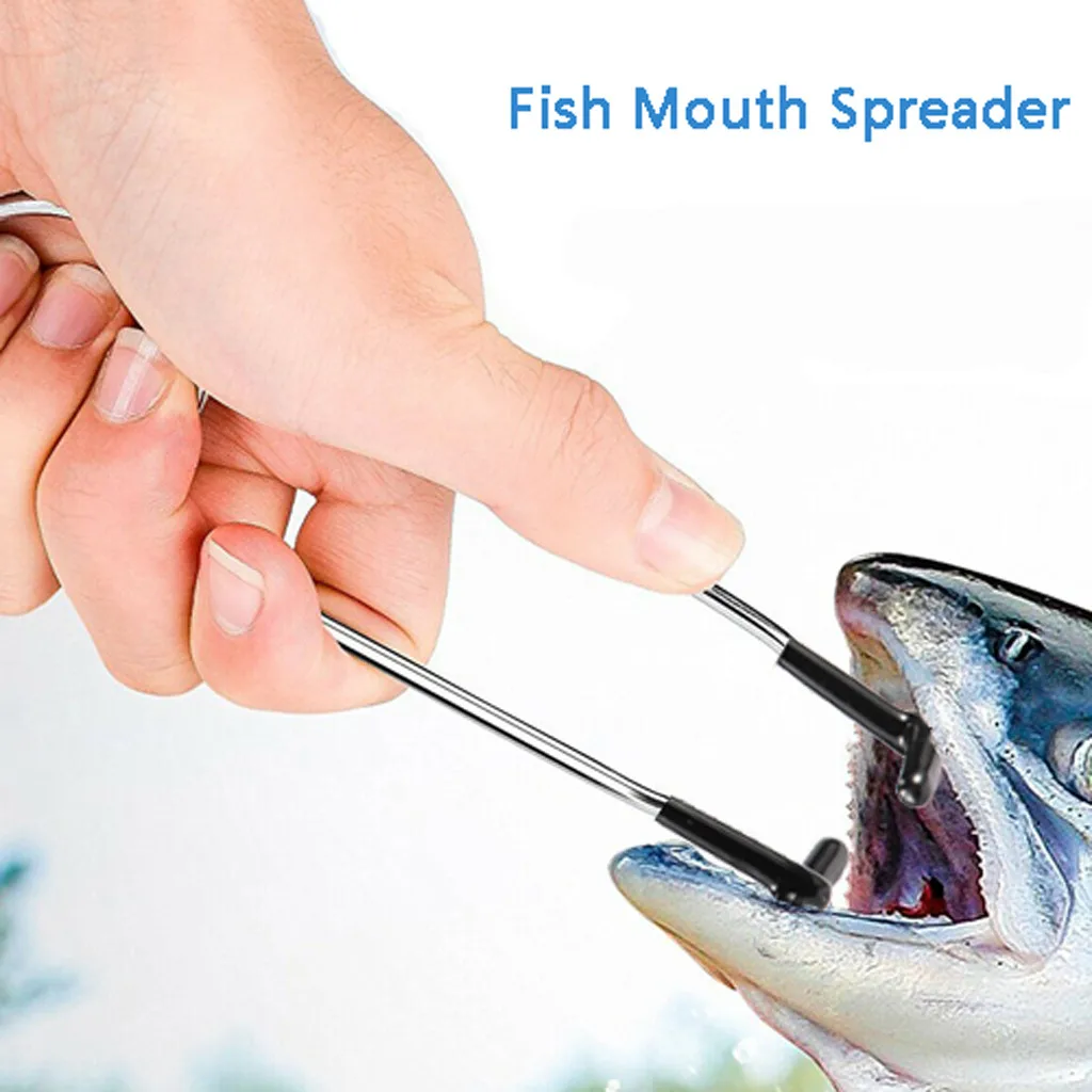 

Fishing Decoupling Device Fish Mouth Opener Stainless Steel Fish Mouth Spreader For Fresh Saltwater Fishing Tackle Tool 17cm