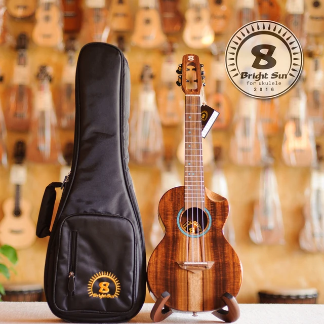 BrightSun BS 21TC full solid wood handmade ukulele, with free bagm