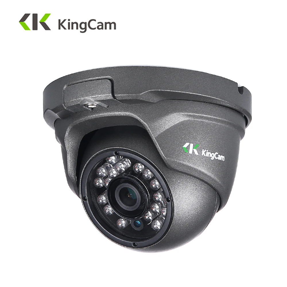 Koop KingCam Metalen Anti vandaal POE IP Camera 2.8mm Lens Groothoek 1080 p 960 p 720 p Beveiliging ONVIF CCTV Surveillance Dome IP Cam