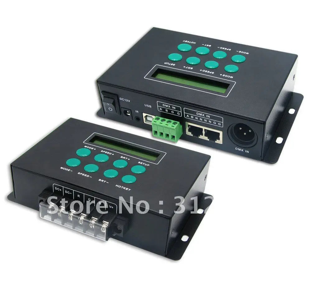 

LT-300 RGB/DMX Controller;DMX decoder;DC12-24V input,max 8A*3channel output
