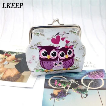 

Women Coin Purse Cute Wallet Lady Retro Vintage Cute Owl Pattern Small Wallet Hasp Purse Kawaii Bag Clutch Bag