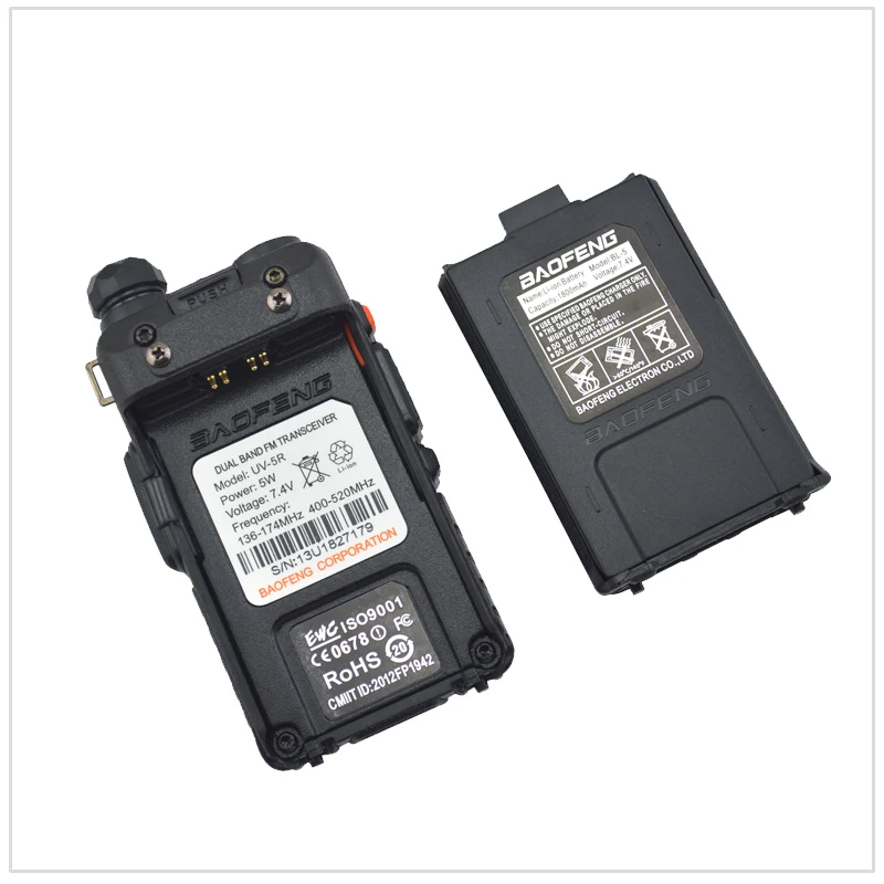 4 шт./лот baofeng dualband UV-5R рация радио двойной дисплей 136-174/400-520 МГц двухстороннее радио с бесплатным наушником BF-UV5R