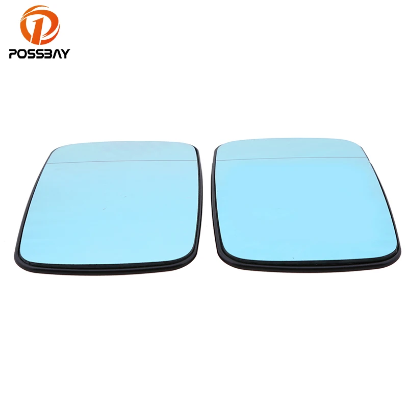 

POSSBAY Car Rear View Mirror Front Door Side Mirror Glass Blue Lens for BMW 5-Series E39 Sedan/Wagon 1997-2003 With Heating