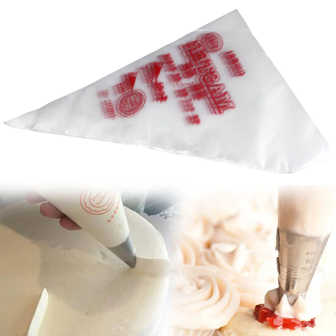 Hot Sale 100Pcs/Set Disposable Pastry Bag Icing Piping Cake Pastry