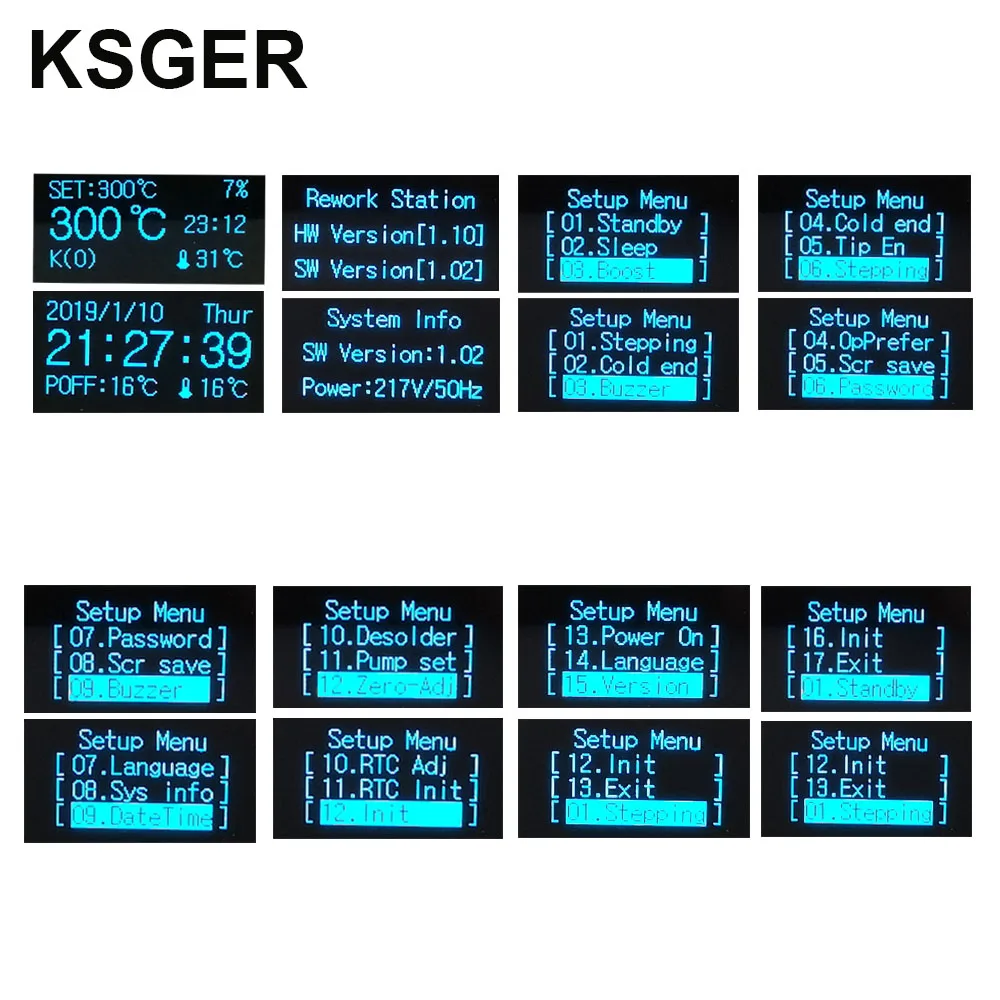 KSGER 2 в 1 T12 STM32 OLED паяльная станция горячий воздушный пистолет SMD сушилка Цифровой паяльник инструмент для ремонта демонтажа ручка из алюминиевого сплава