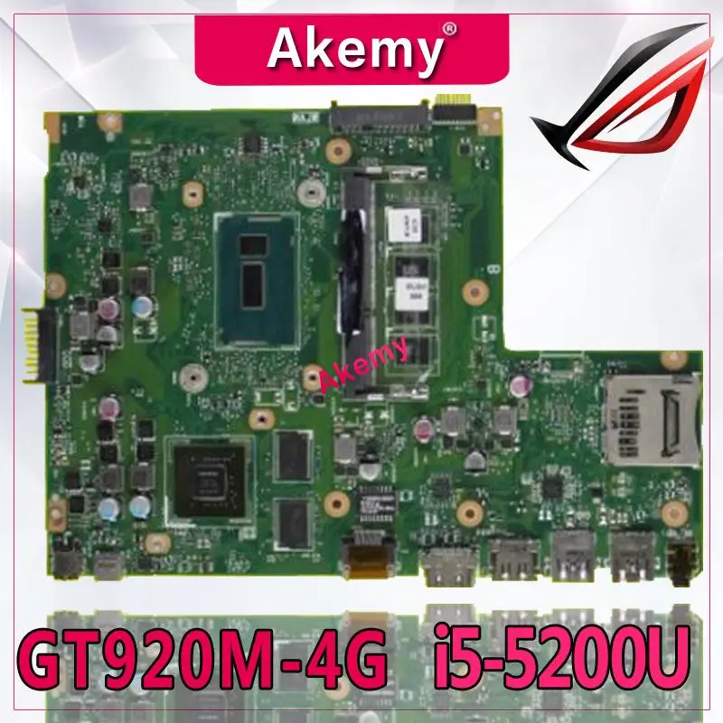 

Akemy X540LJ Laptop motherboard for ASUS X540LJ X540L F540L X540 Test original mainboard 4G-RAM I5-5200U GT920M