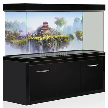

Mr.Tank PVC Aquarium Background Poster Fantasy Mountain Cosplay Fish Tank Backdrop HD Aquarium Decorations