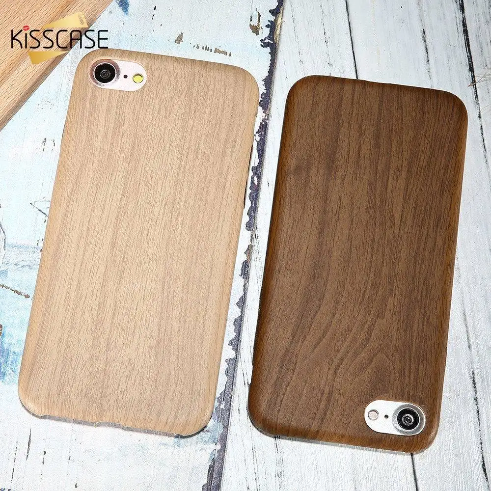 KISSCASE чехол для телефона iPhone 7 8 6S Plus X XS MAX XR Ретро деревянная кожа 5 5S SE 6 задняя