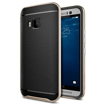 Amazing 2 in 1 design armor case For HTC ONE M9 special 2 in 1 design Hybrid silm Silicone+TPU back housing cover