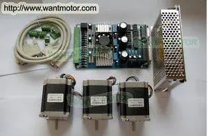(Бесплатная доставка в ЕС) 3 осевой 3D CNC NEMA23 185oz in 2A 2ph Wantai Stepper Motor/плата драйвера