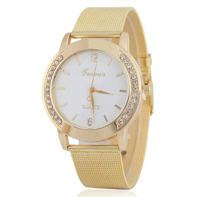 MINHIN Luxury Rhinestone Quartz Dress Watch Clock Women Casual Wrist Watch Gold MINHIN Luxury Rhinestone Quartz Dress Watch Clock Women Casual Wrist Watch Gold