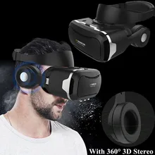 VR Shinecon 4.0 Set VR Glasses/headset with Remote Headphones Virtual Reality Viewer for Iphone 8 Lenovo LG 3D Lense Eyes Travel