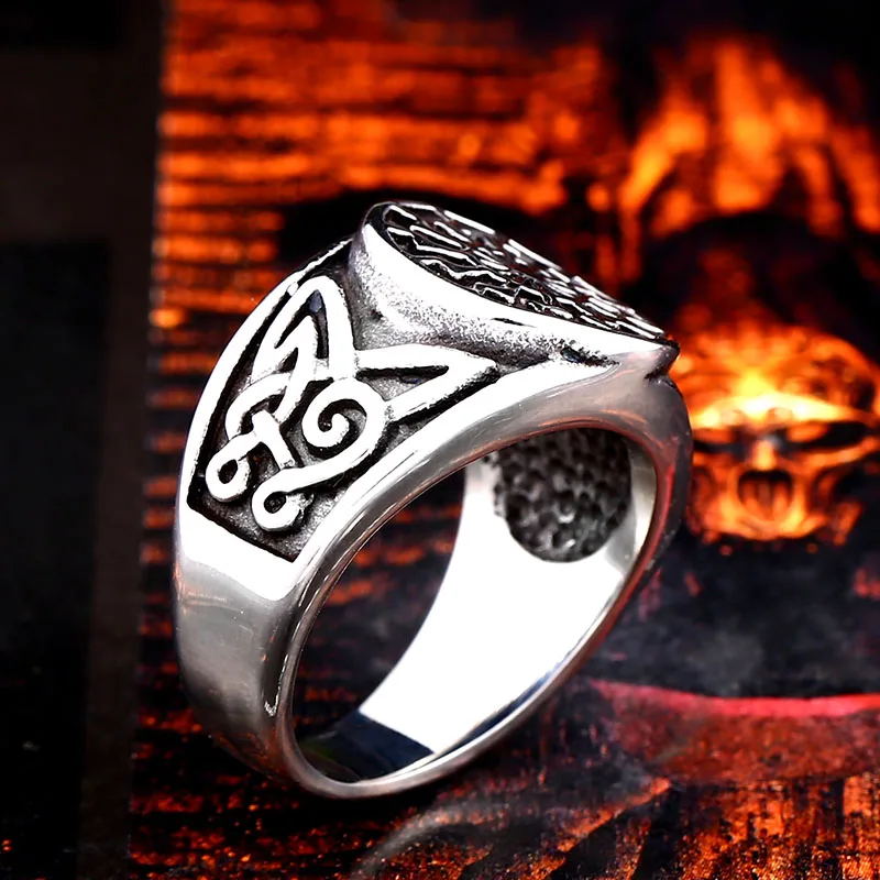Байер 316L нержавеющая сталь скандинавский Викинг мужское кольцо модный Тотем телосложитель символ Высокое качество ювелирные изделия LLSMR012R