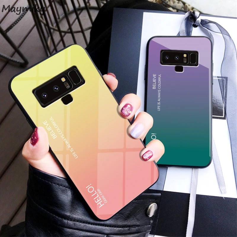 

Gradient Glass Case For Samsung Galaxy S10 lite S9 S8 S7 A7 A8 A9 A9S A6S A6 Plus 2018 A10 A20 A30 A50 A70 M10 M20 M30 TPU Case