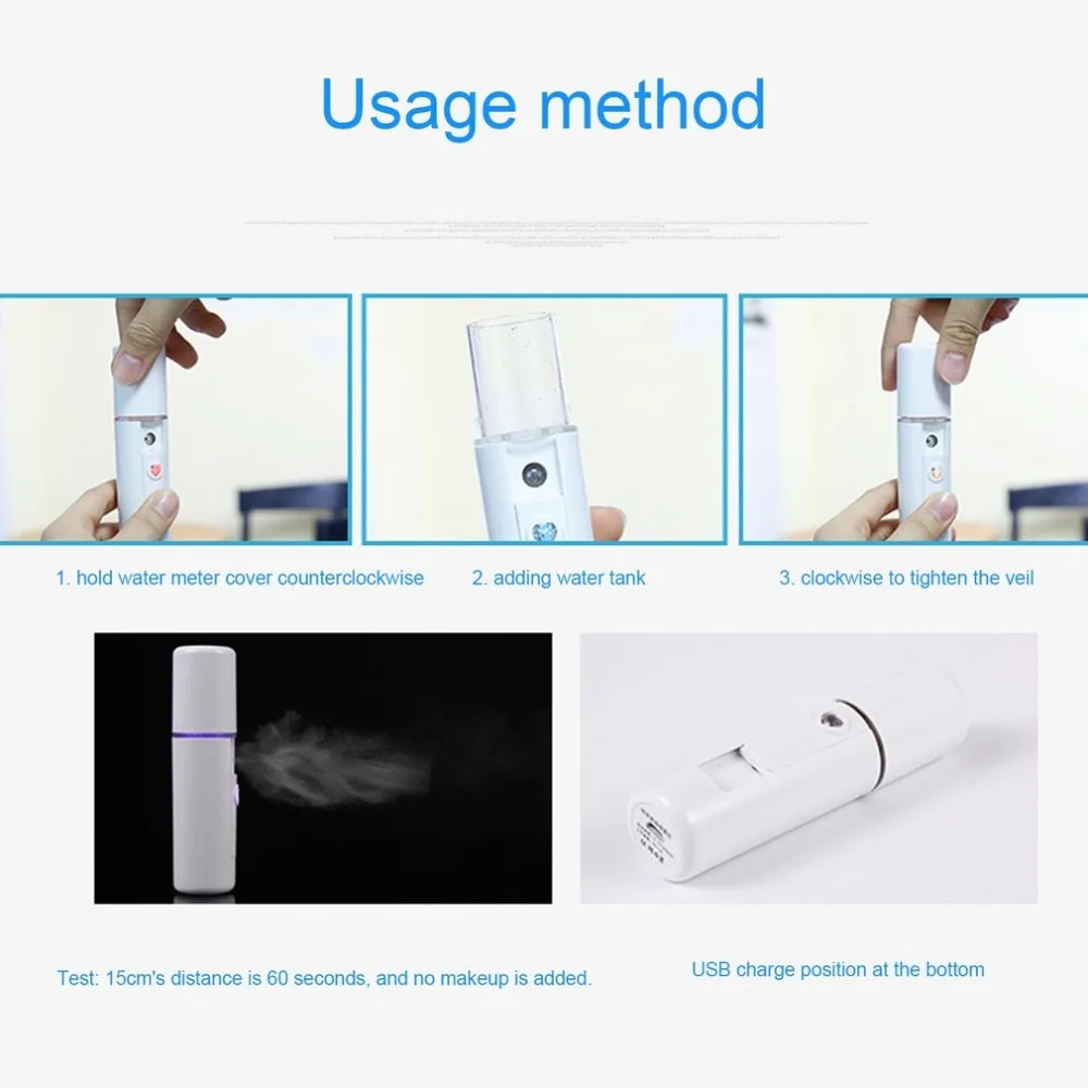 L3 USB Rechargeable Water Sprayer Portable Facial Moisturizing Beauty Equipment Facial Spray Machine Steaming Device