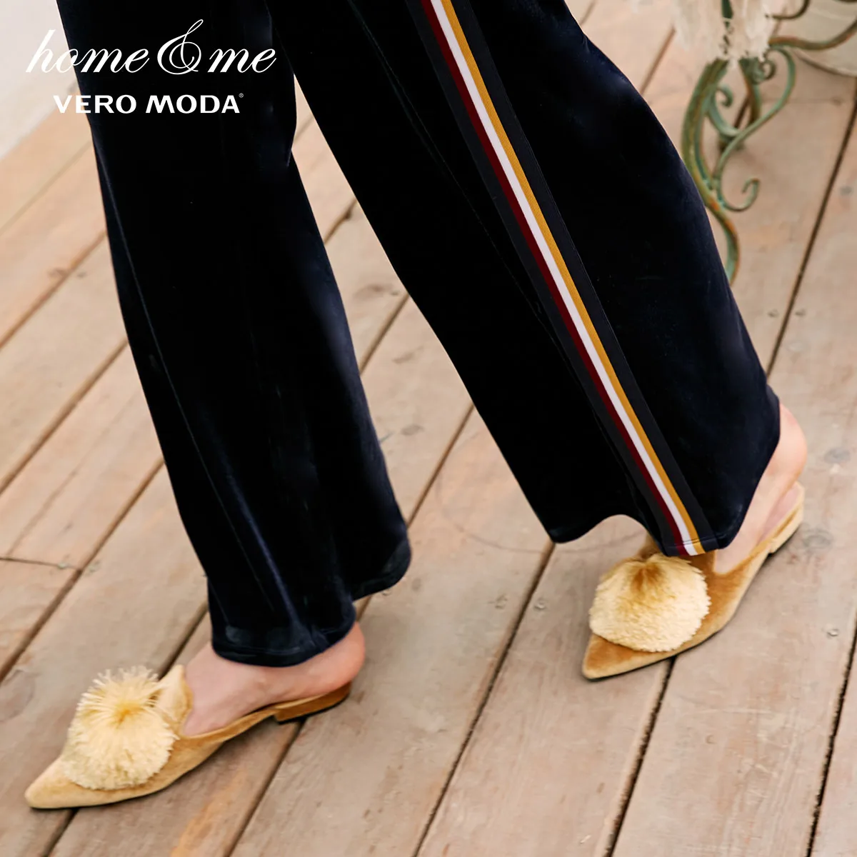 Vero Moda новые спортивные штаны женские женские полосатые бархатные широкие повседневные брюки | 3184R2501