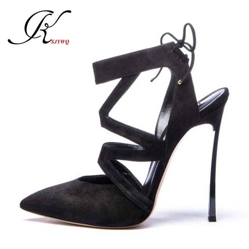 2017 Customized Oversized Women Pumps 12 cm High heels Plus Size Woman Sandals Slingback Shoes Box Packing DHL Delivery A28
