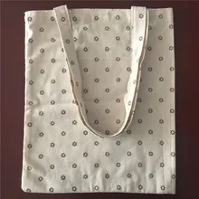 Yile вручную хлопковая льняная Экологичная многоразовая Для Покупок Сумка через плечо коричневая ромашка цветок L028