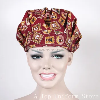 

2017 Vestidos Femininos Surgical Cap Medical Caps Scrub for Women Doctors And Nurse ,100% Cotton Adjustable Length At Back A41