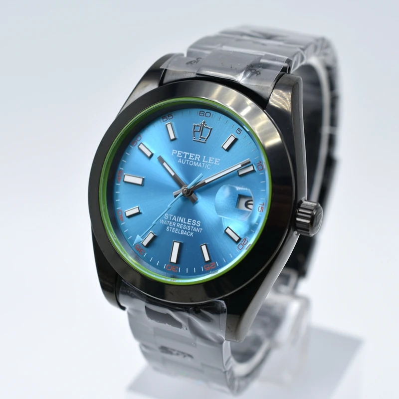 PETER LEE, водонепроницаемые автоматические механические мужские часы, Лидирующий бренд, Роскошные мужские часы, полностью стальные часы, Классические мужские часы с циферблатом 38 мм