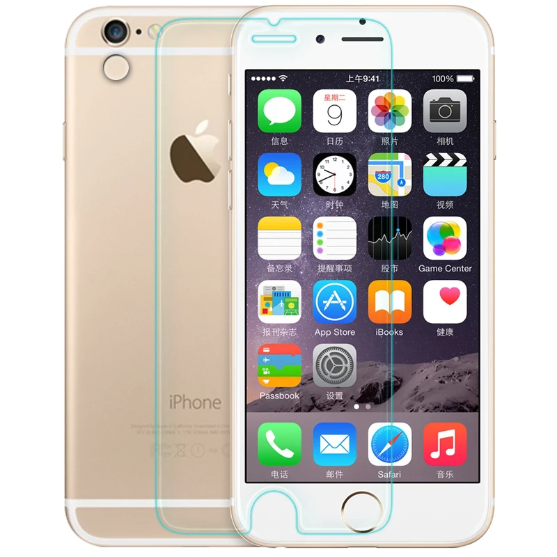 0.3mm Tempered Glass for iPhone 6 6s 4.7  4 4s  5 5s  6+  6 plus 9H Hard 2.5D Arc Edge Round Border Screen Protector with Tools