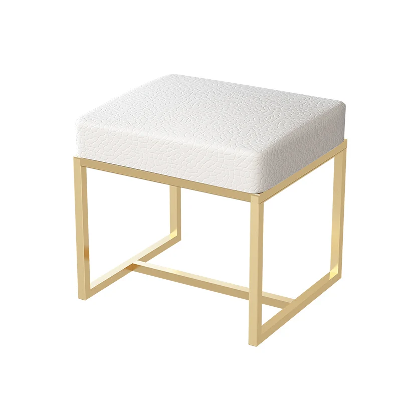 Louis Fashion Stools& Ottomans Nordic bedroom dressing table modern simple room iron Mini nail low