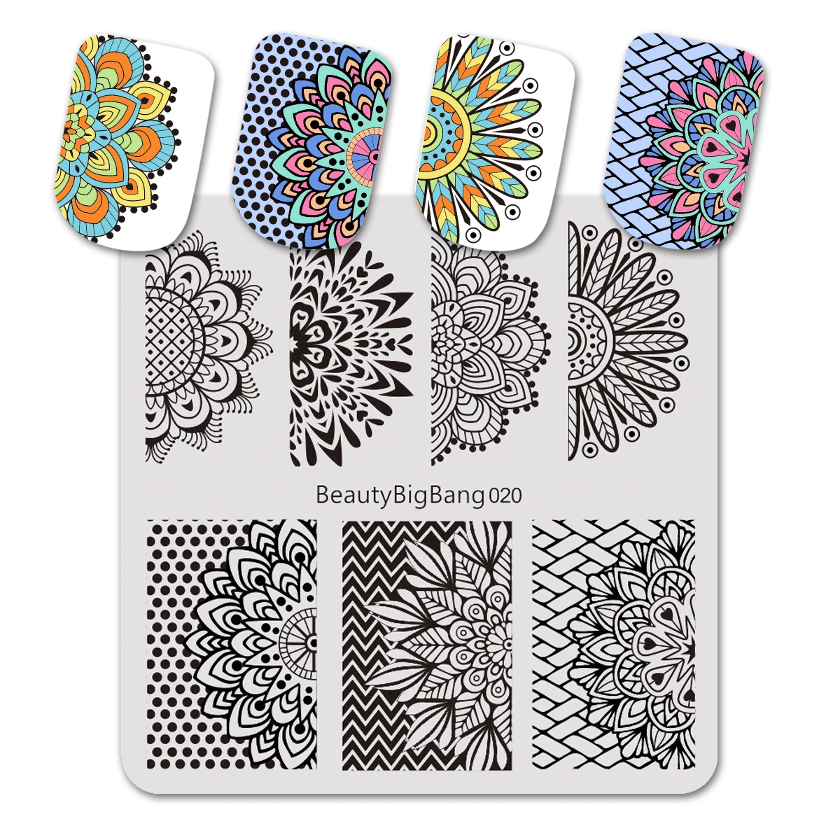 BeautyBigBang пластины для стемпинга ногтей 029 кружевная Цветочная тема квадратная пластина для дизайна ногтей печатная пластина украшение+ FL0045-1A - Цвет: 703556408237