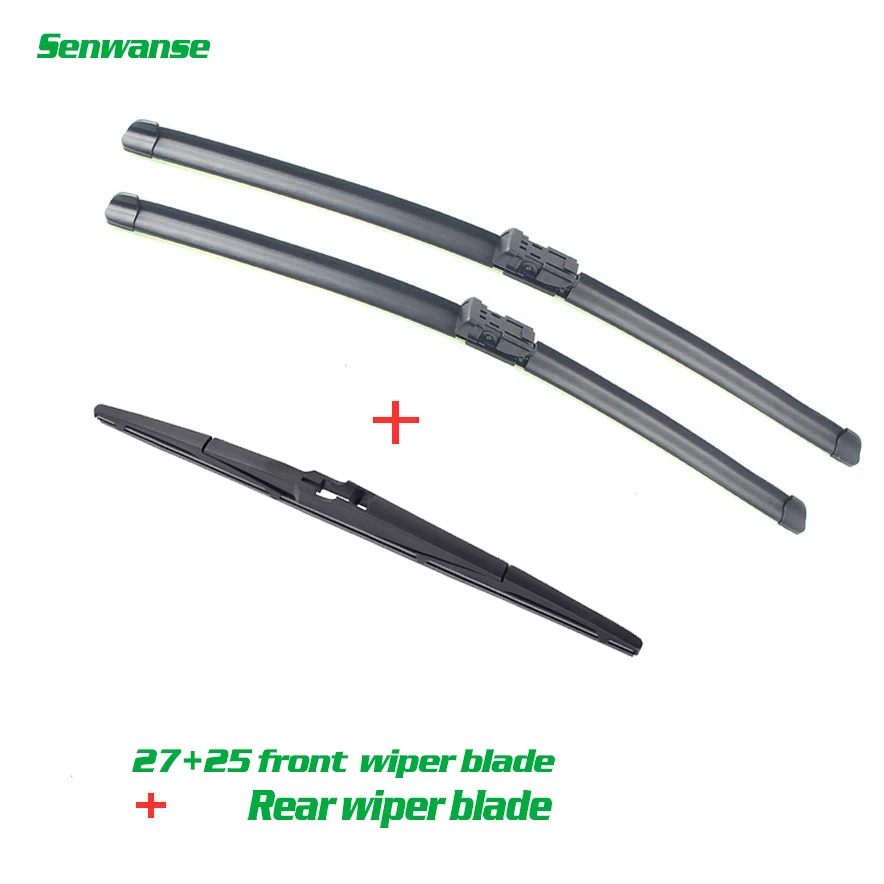 

Senwanse Front and rear Wiper Blades For Opel Astra J 2009-2015 High quality Windshield Windscreen wiper 27"+25"+12"