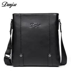Danjue мужской сумка Пояса из натуральной кожи Для мужчин Бизнес сумка из натуральной воловьей кожи сумка Мода черный Цвет сумка