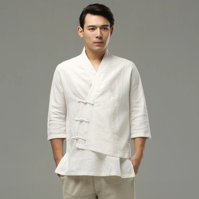 Buy LZJN 2018 Summer Asymmetric Shirt Men Three