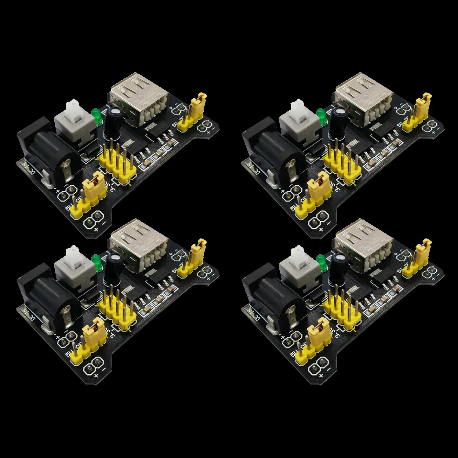 

Besegad 4 PCS MB102 Breadboard Power Module Supply 3.3 V Solderless Bread Board Voltage Regulator 5 V For Arduino DIY Gadgets
