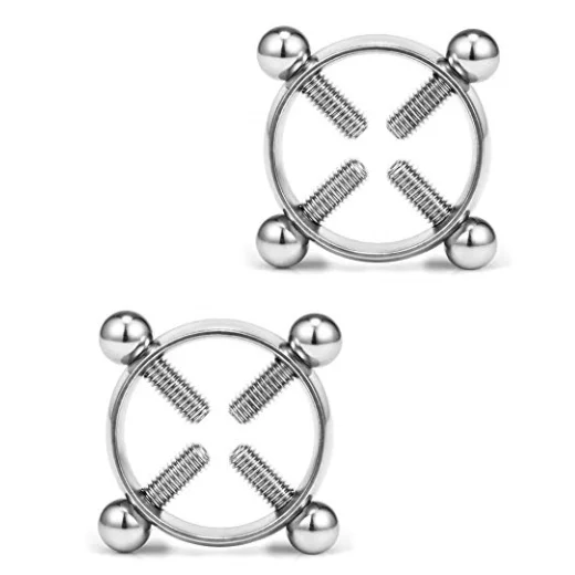 

Matewei Not allergic Non-Piercing Fake Nip-ple Rings Dangle Nipple Ring Adjustable Stainless Surgical Steel Body Piercing Jewelr